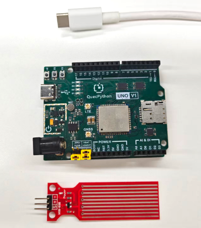 初学者视角体验：【EC800X Duino 开发板】传感器体验-水位检测传感器！